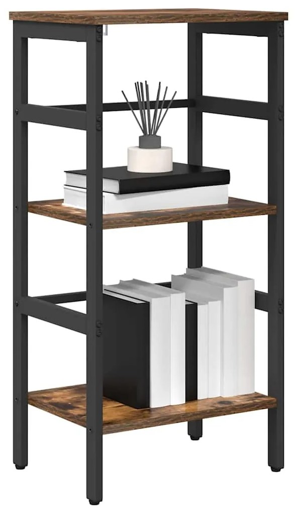 vidaXL Ράφι Βιβλίων Καπνιστό Δρύς 40 x 29,5 x 81 εκ Επεξεργασμένο ξύλο