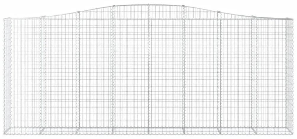 vidaXL Συρματοκιβώτια Τοξωτά 7 τεμ. 400x50x160/180 εκ. Γαλβαν. Ατσάλι