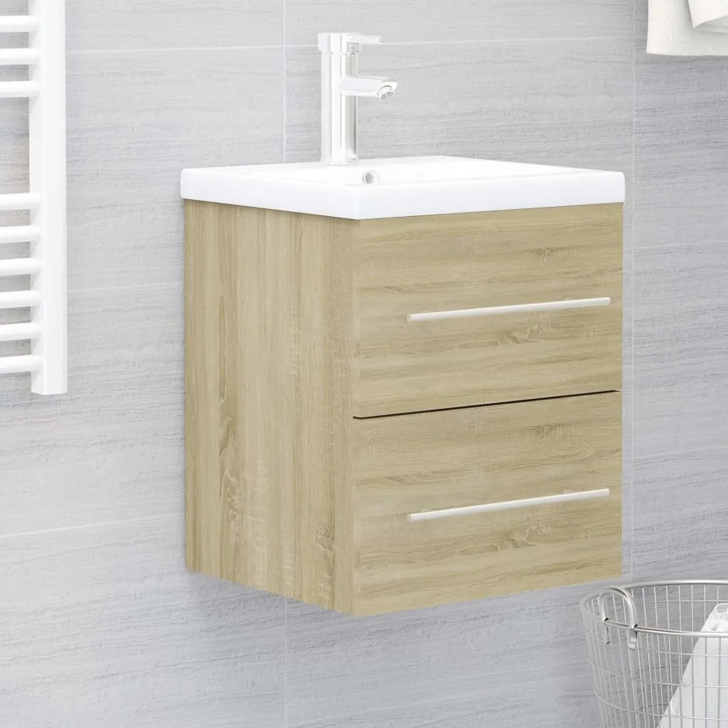 vidaXL Ντουλάπι Νιπτήρα Sonoma Δρυς 41 x 38,5 x 48 εκ. από Επεξ. Ξύλο