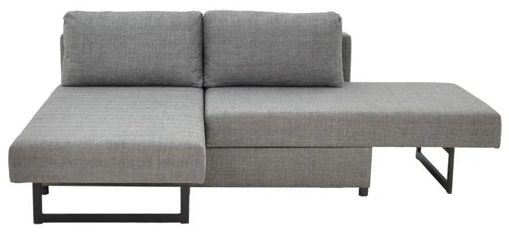 Πολυμορφικός καναπές-κρεβάτι Defry γκρι ύφασμα 230x165x72εκ 230x165x72 εκ.