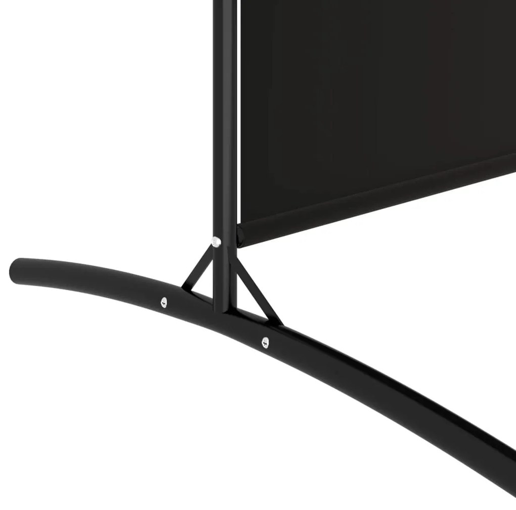 vidaXL Διαχωριστικό Δωματίου με 4 Πάνελ Μαύρο 346x180 εκ. από Ύφασμα