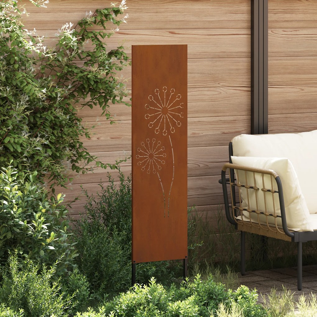 vidaXL Διακοσμητική Πλάκα Κήπου Άλλο Σκ rusty 32 x 140 εκ
