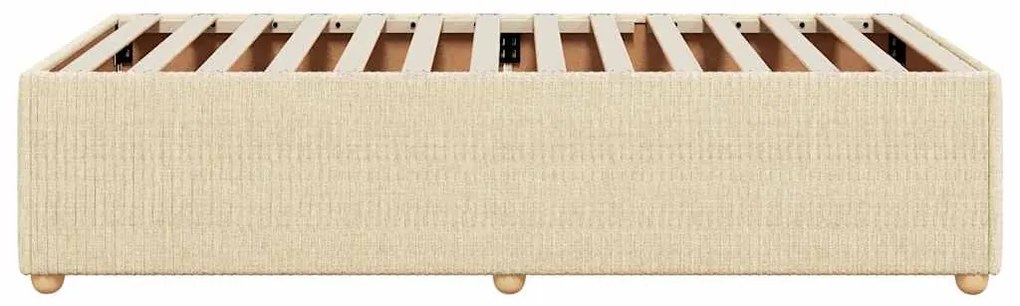 vidaXL Σκελετός Κρεβατιού Χωρίς Στρώμα Κρέμα 90x190 εκ. Υφασμάτινο