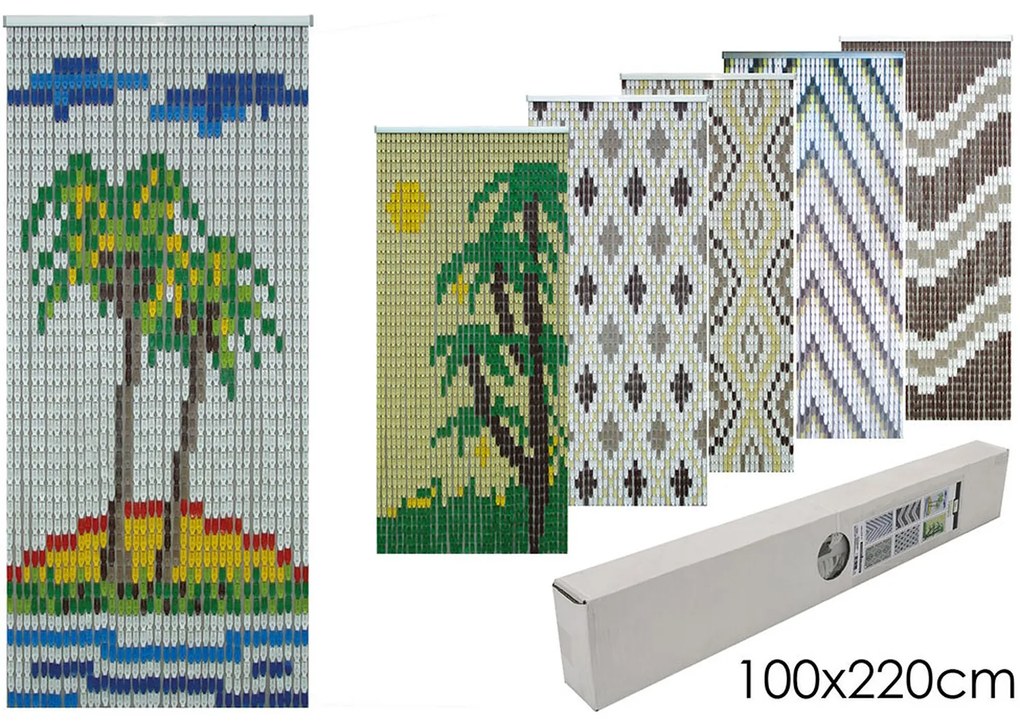 Κουρτίνα Πλαστική 100x220cm Σε 6 Σχέδια