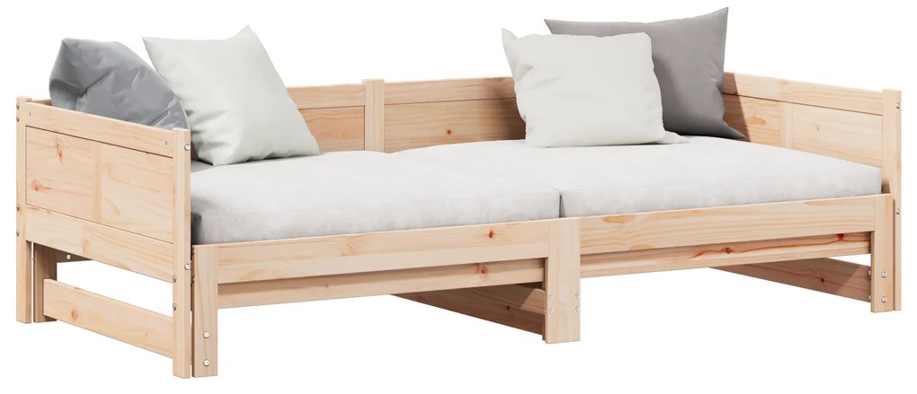vidaXL Pull-out Κρεβάτι Ημέρας 90x200 εκ Μασίφ Ξύλο Πεύκο