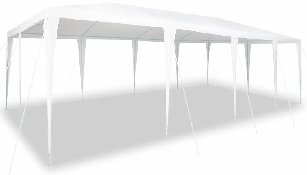 vidaXL Σκηνή Πάρτυ Λευκό 800 x 400 x 266 εκ Πολυεστέρας και Χάλυβας