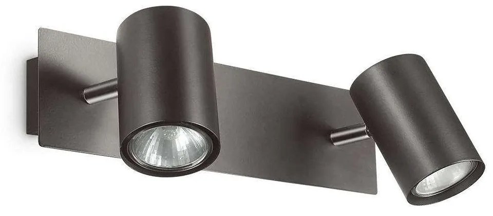 Φωτιστικό Τοίχου-Απλίκα Spot 156743 36,5x11,5x13cm 2xGU10 50W Black Ideal Lux