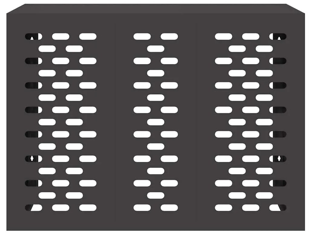 vidaXL Κάλυμμα κλιματιστικού Μαύρο 110 x 50 x 80 cm Ατσάλι
