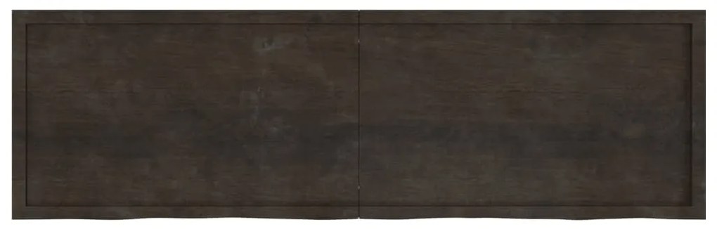 vidaXL Επιφάνεια Τραπεζιού Σκούρο Καφέ 200x60x(2-6)εκ Επεξ. Μασίφ Δρυς