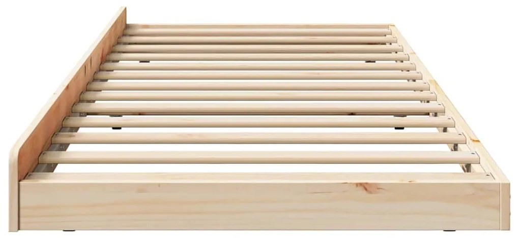 vidaXL Σκελετός Κρεβατιού Καφέ 90 x 200 cm Μασίφ ξύλο πεύκου