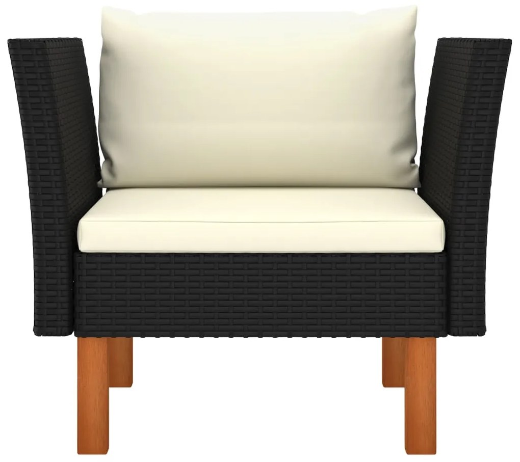 vidaXL Πολυθρόνα Κήπου από Συνθετικό Ρατάν / Μασίφ Ξύλο Ευκαλύπτου