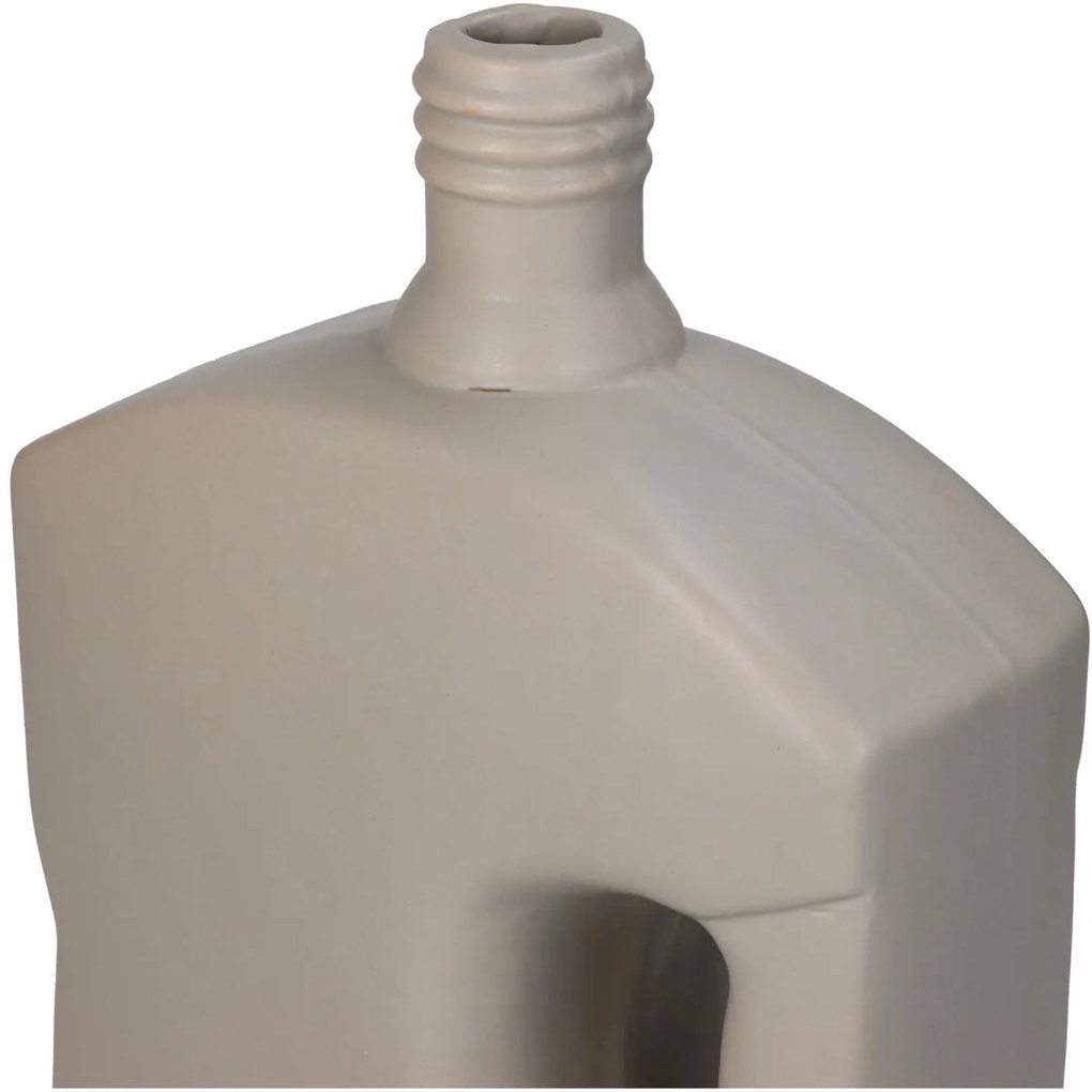 Βάζο Μπουκάλι Μπεζ Κεραμικό 16x8.3x28.5cm - Κεραμικό - 05154172