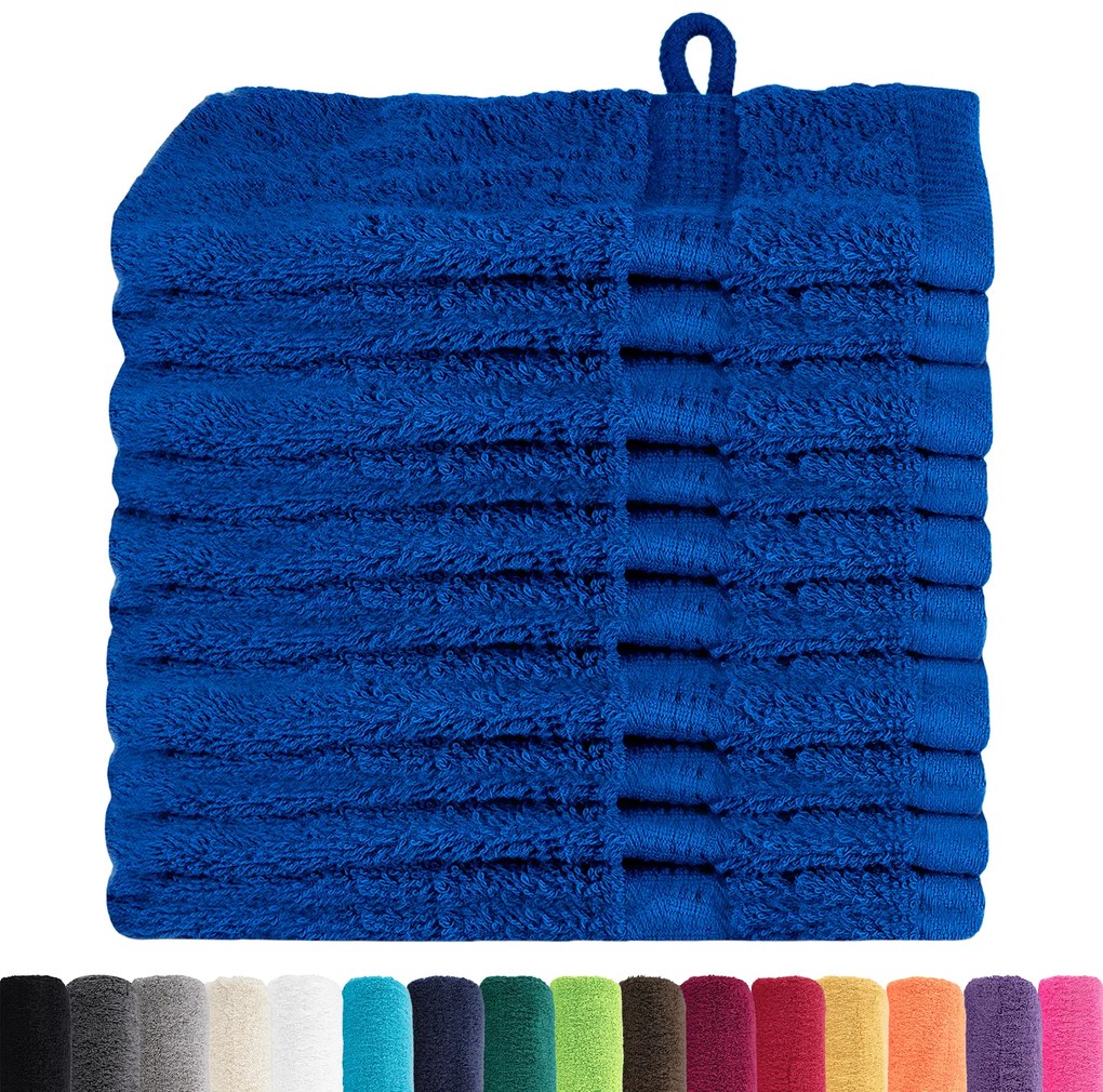 vidaXL Πετσέτες 10 pcs Μπλε 15 x 21 cm Βαμβάκι