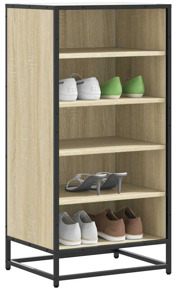 vidaXL Παπουτσοθήκη Sonoma Δρυς 48x38x97,5 εκ. από Επεξεργασμένο Ξύλο