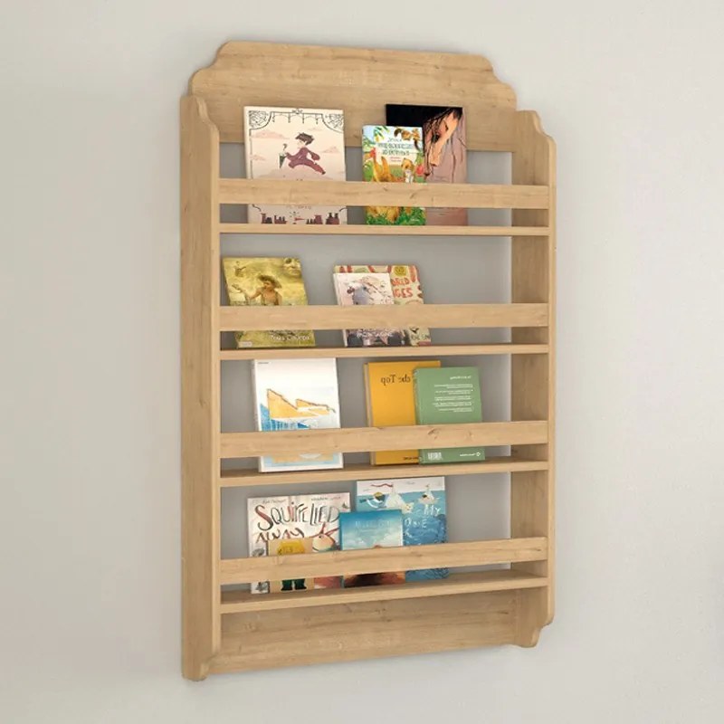 Megapap Επιτοίχια Βιβλιοθήκη - Ραφιέρα Montessori Sapphire Oak