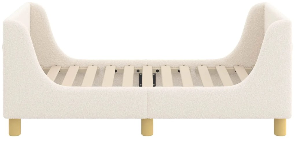 vidaXL Κρεβατική βάση για παιδιά με προσκέφαλο Κρεμ 70 x 140 cm