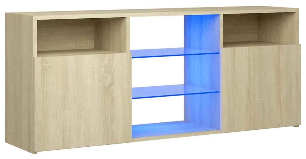 Έπιπλο Τηλεόρασης με LED Sonoma Δρυς 120x30x50 εκ. 804304