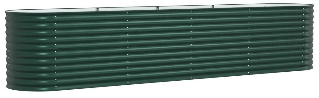 vidaXL Κρεβάτι κήπου  Πράσινο 400x80x81 εκ. από γαλβανισμένο ατσάλι