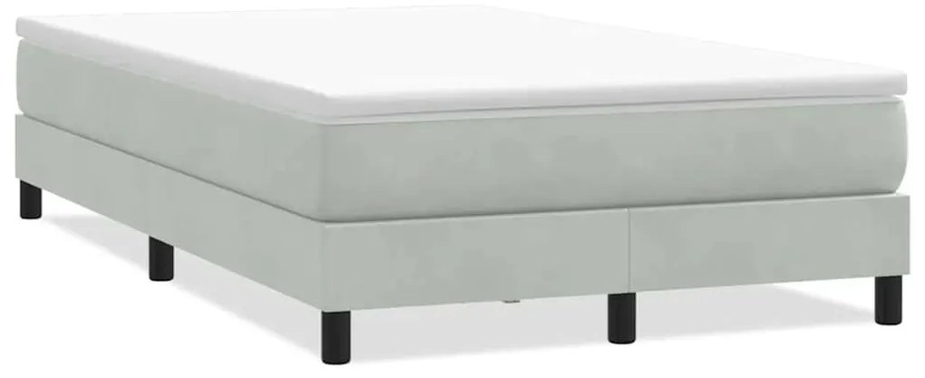 vidaXL Κρεβάτι Boxspring χωρίς Στρώμα Ανοιχτό Γκρι 120x220 εκ.