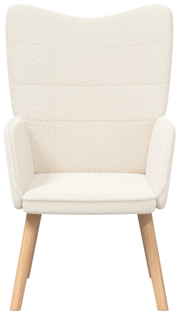 vidaXL Χαλαρωτική Πολυθρόνα Κρεμ 62 x 67 x 95.5 εκ ύφασμα