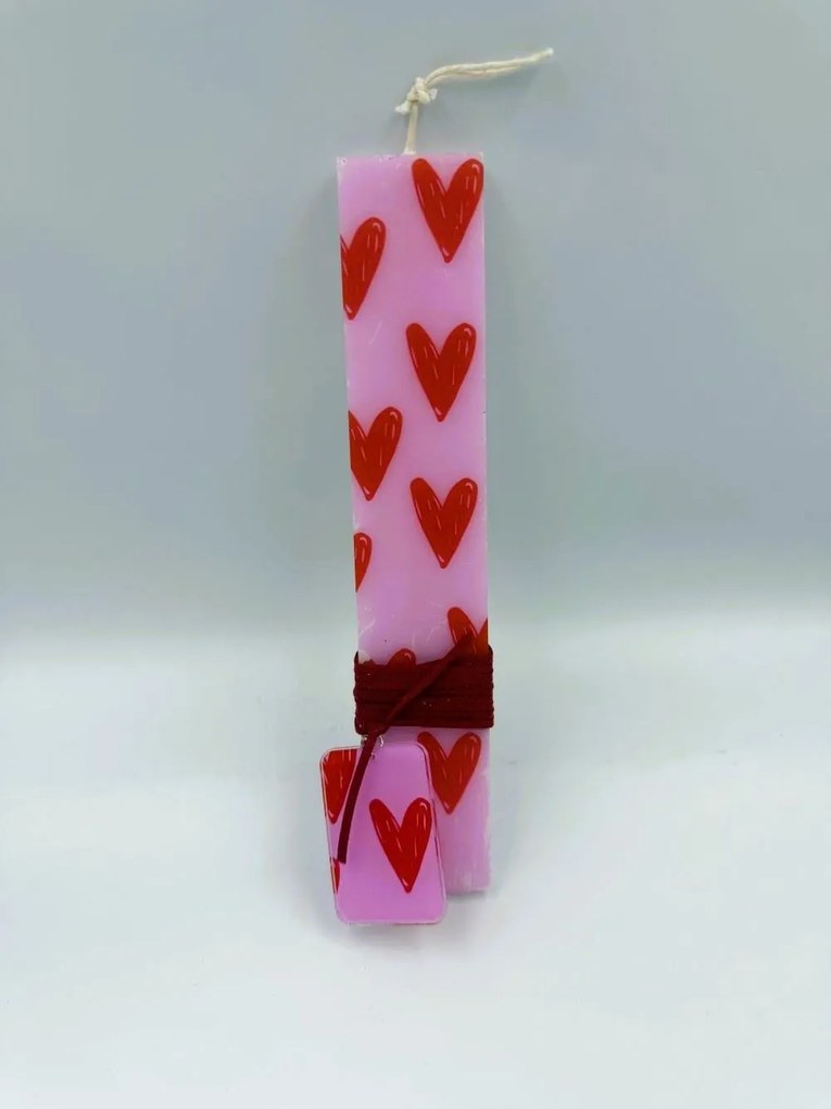 Καρδιές Λαμπάδα με μπρελοκ ν.2 - Σετ Λαμπάδα και Αυγό