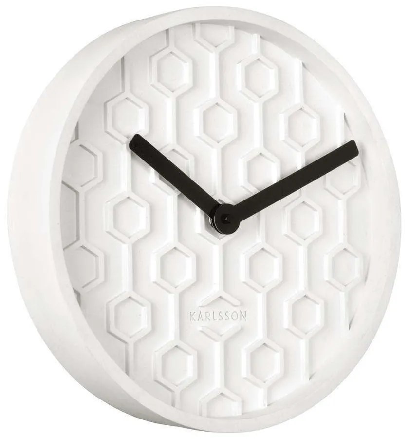 Ρολόι Τοίχου Honeycomb KA5869WH 31x5cm White Karlsson Cement