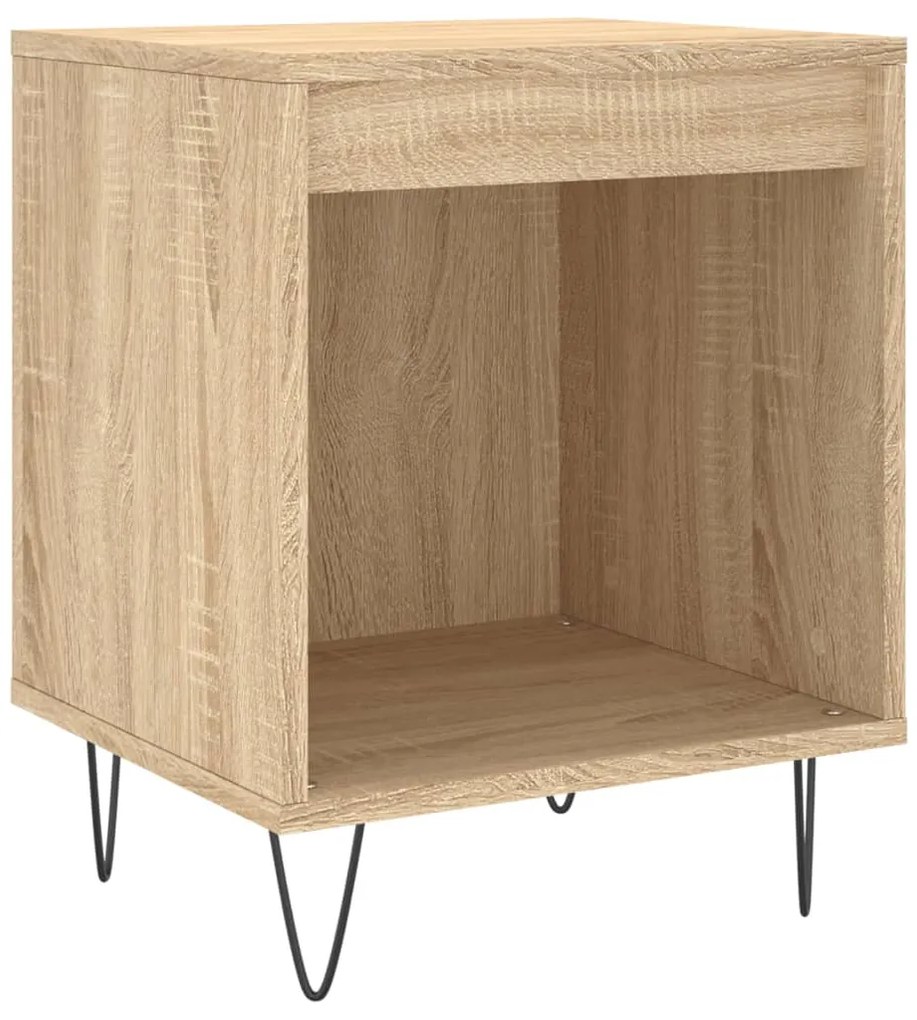 vidaXL Κομοδίνα 2 τεμ. Sonoma Δρυς 40 x 35 x 50 εκ. από Επεξεργ. Ξύλο