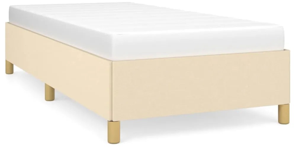 vidaXL Πλαίσιο κρεβατιού χωρίς στρώμα Κρέμα 80x200 cm Ύφασμα