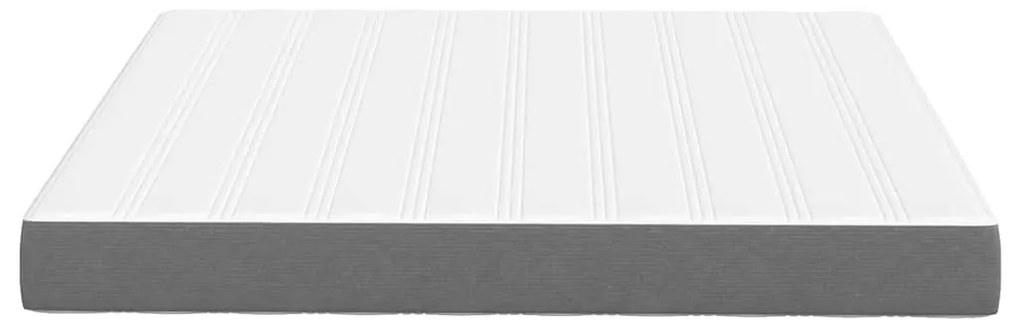 vidaXL Στρώμα Κρεβατιού με στρώμα Ανοιχτό γκρι 180 x 200 cm ύφασμα