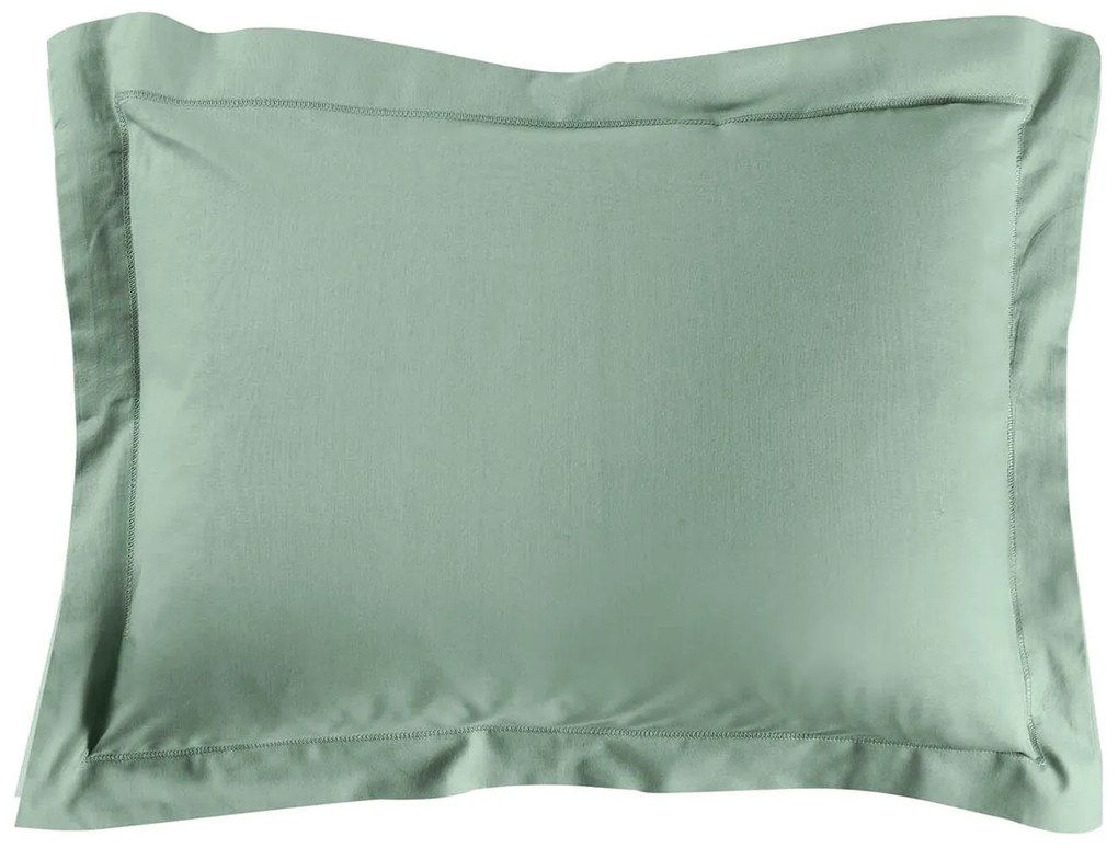 Μαξιλαροθήκη Lina Douceur d'intérieur από βαμβάκι 57TC, με ραφή Oxford και διαστάσεις 50x70cm - Sage