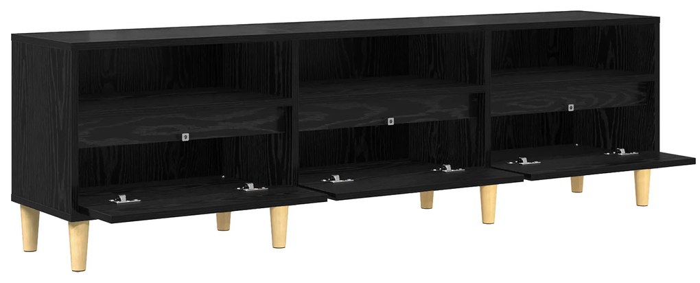 vidaXL Ντουλάπι TV Μαύρη δρυς 150 x 30 x 45 εκ Επεξεργασμένο ξύλο