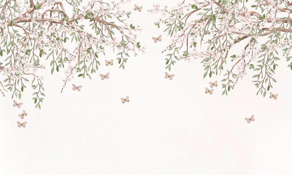 Blooming Blossom Ταπετσαρια Τοιχου Ροζ Επιθυμητη Διασταση