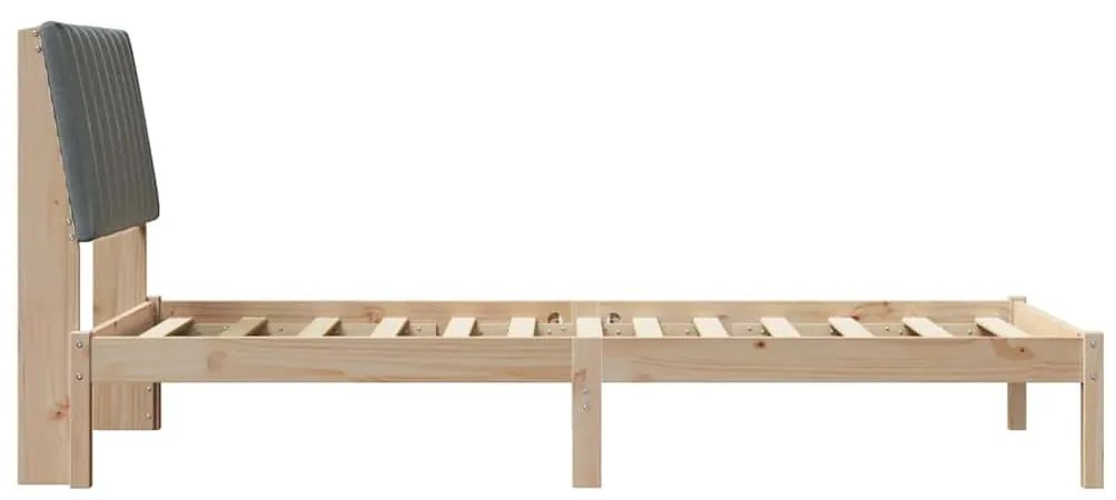vidaXL Σκελετός Κρεβατιού Καφέ 90 x 190 cm Στερεά ξυλεία πεύκου