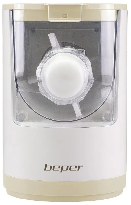 Μηχανή παρασκευής φρέσκων ζυμαρικών και σπαγγέτι Beper P102SBA500, 200W, 8 ρυθμίσεις, Ανοξείδωτο ατσάλι, Αυτόματο, Λευκό/μπεζ