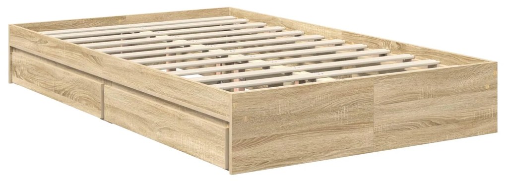 vidaXL Κρεβάτι Αποθήκης Λευκό 120 x 190 cm Επεξεργασμένο ξύλο