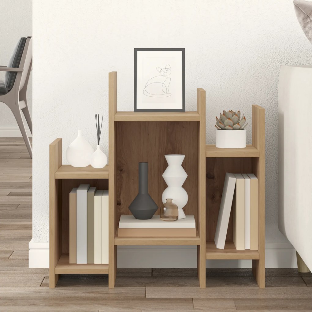 vidaXL Βοηθητικό ντουλάπι με ράφι artisan δρυς 60 x 26 x 60 εκ.