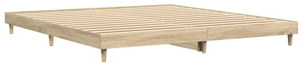 vidaXL Πλαίσιο Κρεβατιού Χωρ. Στρώμα Sonoma Δρυς 200x200 εκ. Επ. Ξύλο