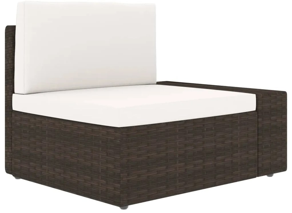 vidaXL Σαλόνι Κήπου 7 Τεμαχίων Καφέ από Συνθετικό Ρατάν