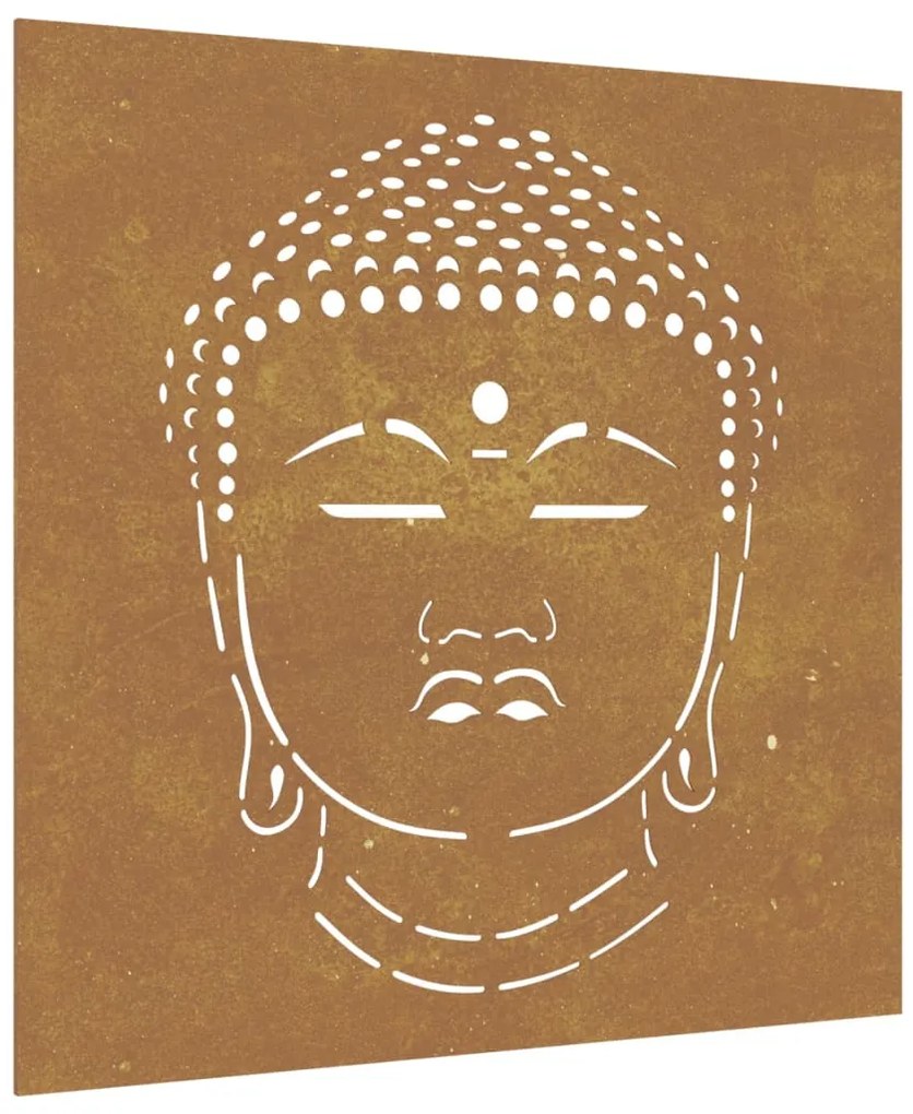 vidaXL Διακοσμητικό Κήπου Σχέδιο Κεφάλι Βούδα 105x55 εκ. Ατσάλι Corten