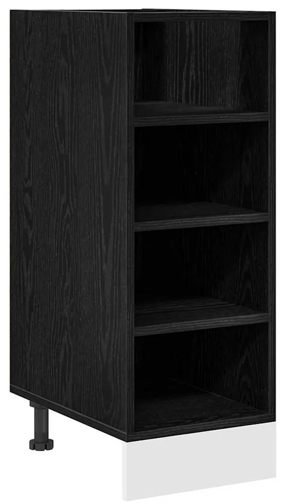 vidaXL Βάση Ντουλάπας Κουζίνας με ράφι Μαύρη δρυς 30 x 44,5 x 81,5 εκ.