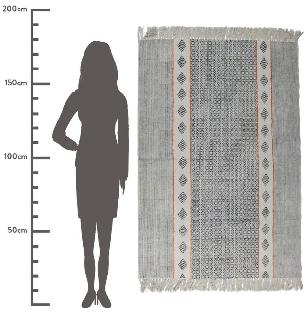 Χαλί ArteLibre Μαύρο Βαμβακερό 120x180cm