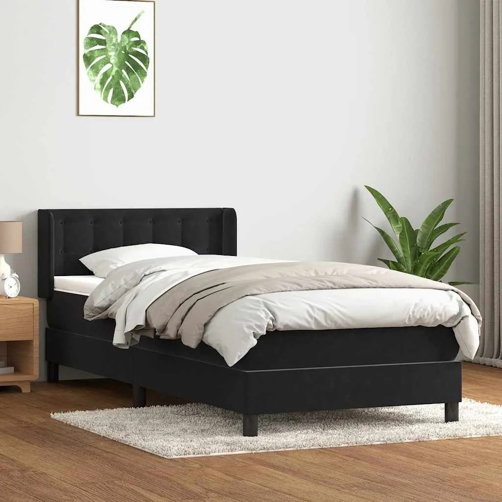 BOX SPRING ΚΡΕΒΑΤΙ ΜΕ ΣΤΡΩΜΑ ΜΑΥΡΟ 100X220 ΕΚ. ΒΕΛΟΥΔΙΝΟ 3318485