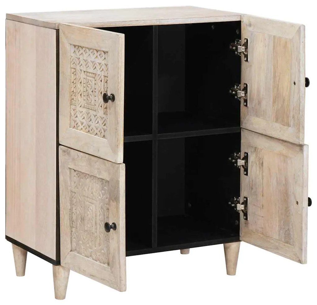 vidaXL Πλαϊνό γραφείο Λευκό 33.5 x 60 x 75 εκ