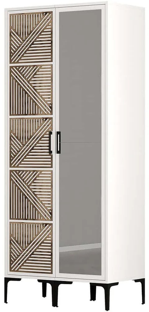 Ντουλάπα Δίφυλλη Kumsal 845HCT5423 80x47,5x201,4cm White Two Door