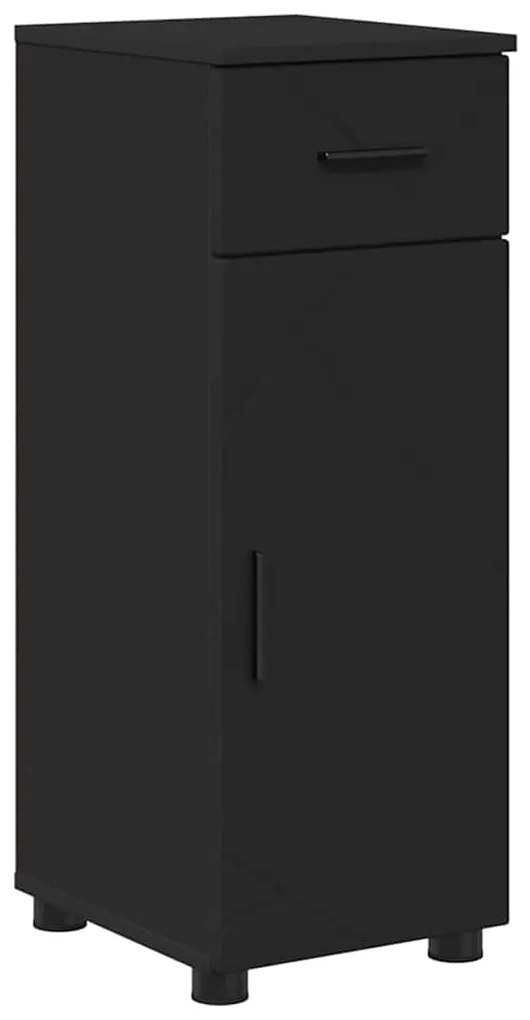 vidaXL Σετ Επίπλων Μπάνιου με συρτάρι 5 pcs Μαύρο 61 x 35 x 64 εκ.