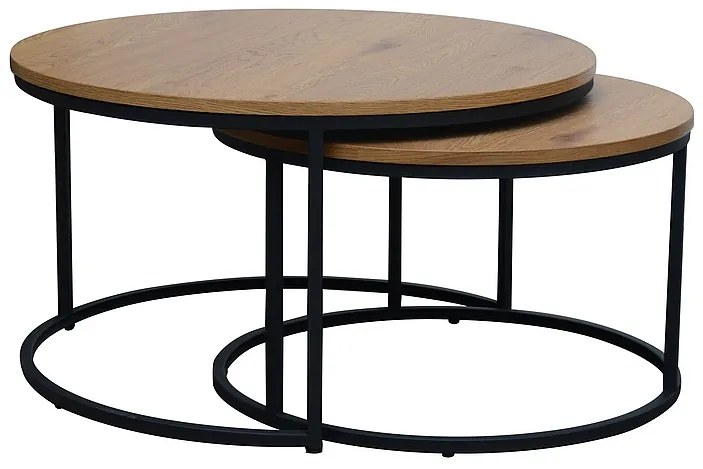 BENCH ATLANTA II OAK/BLACK (SET) DIOMMI ATLANTAIID2CZ DIOMMI-80-1536