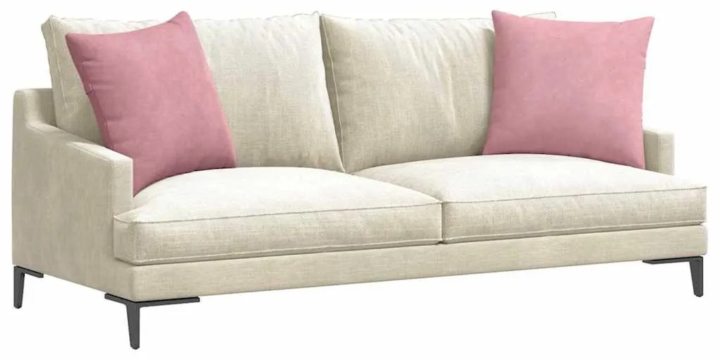 vidaXL Μαξιλάρι Καναπέ 2 pcs Ροζ 50 x 50 cm Υφασμάτινο Κορντουρά