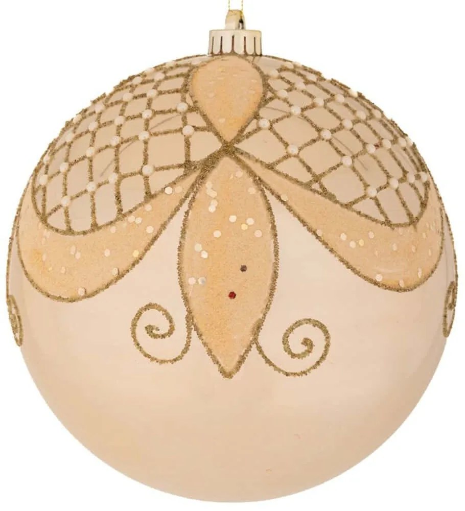 Χριστουγεννιάτικο Στολίδι Περλέ 90956 15cm Champagne