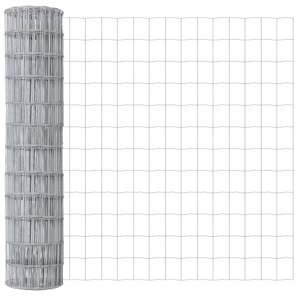 vidaXL Euro Fence με 7 Πόστα 1.4x10 μ Γαλβανισμένος Χάλυβας