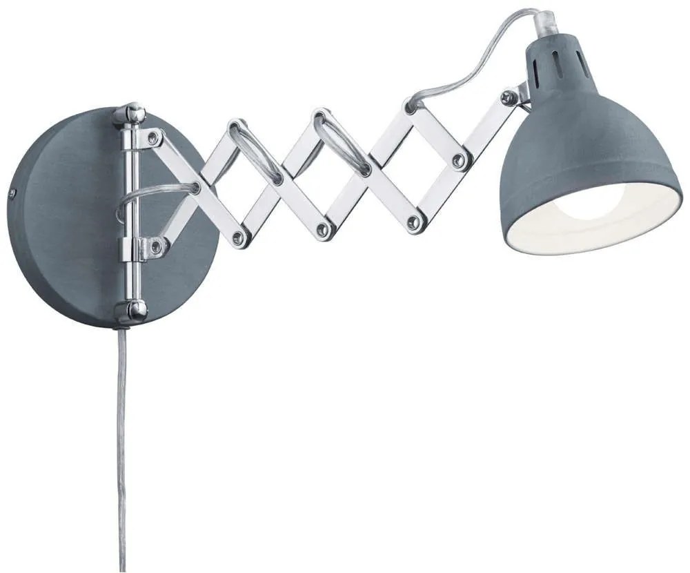 Φωτιστικό Τοίχου - Απλίκα Scissor R20321078 1xE14 28W Φ15cm Cement RL Lighting Metal